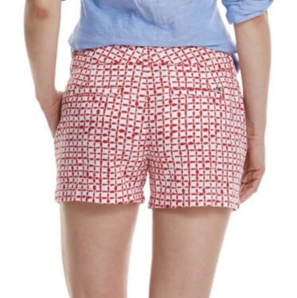 Vineyard Vines Blue Tie Dye Ikat Square Print Shorts Size 0 NWT - Picture 6 of 11
